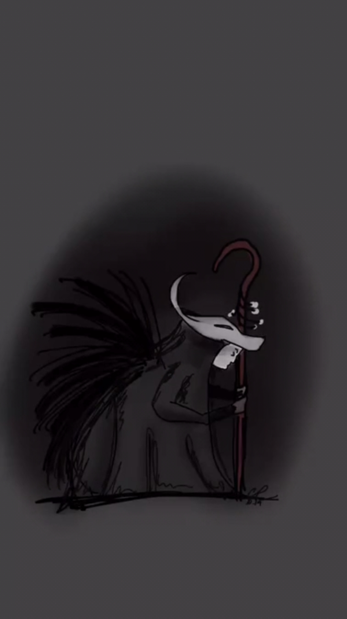 My drawing of the angry ancient shaman